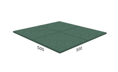 Плитка резиновая Rubblex Roof зелёная